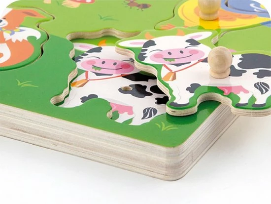 Vigatoys Viga Toys Houten Geluidspuzzel - Boerderijdieren 10 Vigatoys Viga Toys Houten Geluidspuzzel - Boerderijdieren - Afbeelding 8