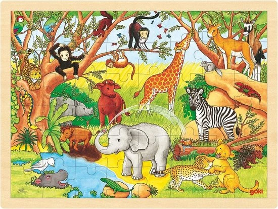 Goki Puzzel: Afrika 48-delig 4 Goki Puzzel: Afrika 48-delig - Afbeelding 2
