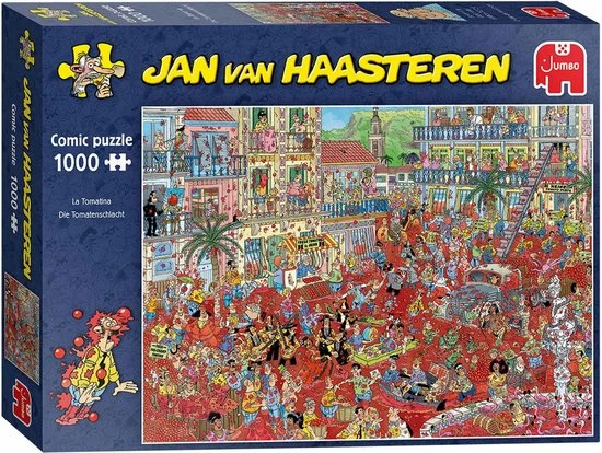 Jan Van Haasteren La Tomatina Puzzel - 1000 Stukjes 12 Jan Van Haasteren La Tomatina Puzzel - 1000 Stukjes - Afbeelding 10