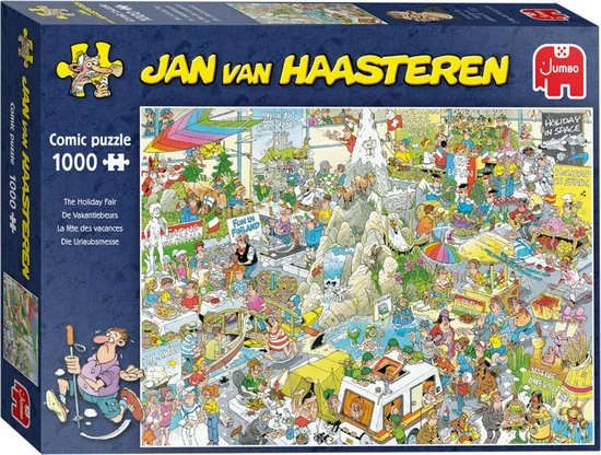 Jan Van Haasteren De Vakantiebeurs Puzzel - 1000 Stukjes 13 Jan Van Haasteren De Vakantiebeurs Puzzel - 1000 Stukjes - Afbeelding 11