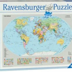 Ravensburger Puzzel Staatkundige Wereldkaart - Legpuzzel - 1000 Stukjes -Exporteren puzzels winkel 550x417 15
