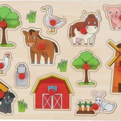 Engelhart Vormenpuzzel Boerderij Junior 22 X 30 Cm Hout 13-delig
