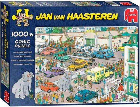 Jan Van Haasteren Jumbo Gaat Winkelen Puzzel - 1000 Stukjes 14 Jan Van Haasteren Jumbo Gaat Winkelen Puzzel - 1000 Stukjes - Afbeelding 12