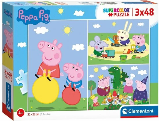 Clementoni Kinderpuzzels - Peppa Pig 3 Puzzels Van 48 Stukjes, Puzzel, 4+ Jaar - 25263 8 Clementoni Kinderpuzzels - Peppa Pig 3 Puzzels Van 48 Stukjes, Puzzel, 4+ Jaar - 25263 - Afbeelding 6