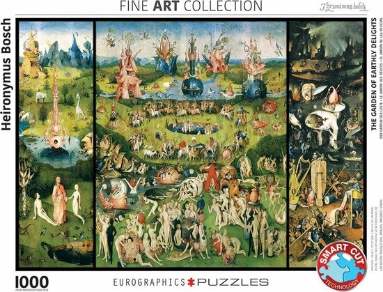 Eurographics Jheronimus Bosch - De Tuin Der Lusten (1000 Stukjes, Kunst Puzzel) 3 Eurographics Jheronimus Bosch - De Tuin Der Lusten (1000 Stukjes, Kunst Puzzel)