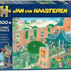 Jan Van Haasteren De Kunstmarkt Puzzel - 1000 Stukjes 26 Jan Van Haasteren De Kunstmarkt Puzzel - 1000 Stukjes -Exporteren puzzels winkel 550x419 2