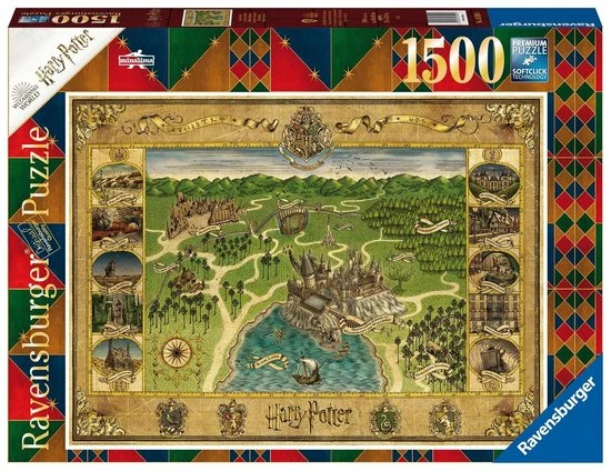 Ravensburger Puzzel Harry Potter Hogwarts Map - Legpuzzel - 1500 Stukjess 3 Ravensburger Puzzel Harry Potter Hogwarts Map - Legpuzzel - 1500 Stukjess