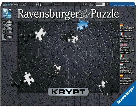 Ravensburger Krypt Puzzel Zwart - Legpuzzel - 736 Stukjes 3 Ravensburger Krypt Puzzel Zwart - Legpuzzel - 736 Stukjes