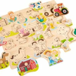 New Classic Toys Grote Houten Legpuzzel Boerderijdieren 16 Puzzelstukjes - FSC 100%-gecertificeerd Hout -Exporteren puzzels winkel 550x427 4
