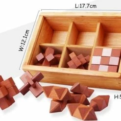 Merkloos Set Van 6 Houten IQ Puzzels - Breinbrekers - 3D Puzzel 14 Merkloos Set Van 6 Houten IQ Puzzels - Breinbrekers - 3D Puzzel -Exporteren puzzels winkel 550x432 4