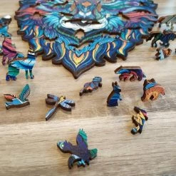 Mystery Wolf 031 A3 | Legpuzzel Wolf | Houten Jigsaw Puzzels | 200 Stukjes | Dierenpuzzel| Meer Dan 50 Verschillende Modellen -Exporteren puzzels winkel 550x433 2