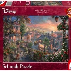 Schmidt Disney Classics - Lady & The Tramp/ Lady & De Vagebond Puzzel - 1000 Stukjes
