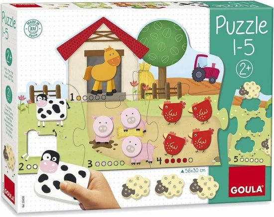 Goula Vormenpuzzel Boerderij Hout - Leren Tellen - 21 Stukjes 12 Goula Vormenpuzzel Boerderij Hout - Leren Tellen - 21 Stukjes - Afbeelding 10