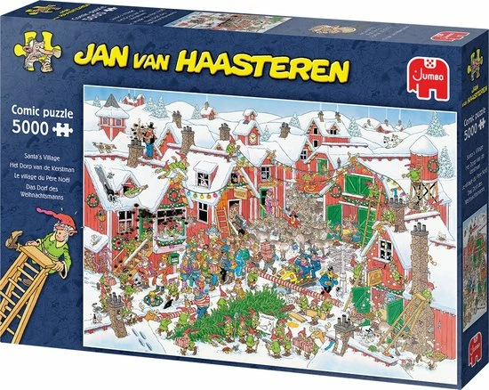 Jan Van Haasteren Het Dorp Van De Kerstman 5000 Stukjes - Legpuzzel 5 Jan Van Haasteren Het Dorp Van De Kerstman 5000 Stukjes - Legpuzzel - Afbeelding 3