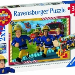 Ravensburger Puzzel Brandweerman Sam En Zijn Team - 2x12 Stukjes - Kinderpuzzel -Exporteren puzzels winkel 550x441 3