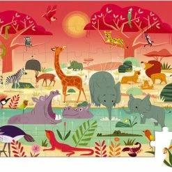 Janod Koffertje Met Puzzel 54 Stukken | Alimal Reserve -Exporteren puzzels winkel 550x445 2