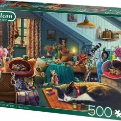 Falcon Puzzel Cats In The Attic - Legpuzzel - 500 Stukjes -Exporteren puzzels winkel 550x446 6