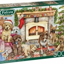 Falcon Puzzel Christmas Puppies - Legpuzzel - 500 Stukjes -Exporteren puzzels winkel 550x447 11