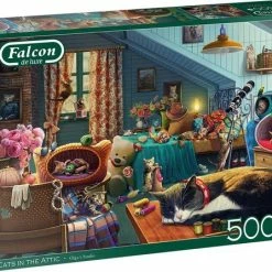 Falcon Puzzel Cats In The Attic - Legpuzzel - 500 Stukjes