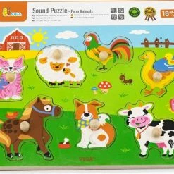 Vigatoys Viga Toys Houten Geluidspuzzel - Boerderijdieren 16 Vigatoys Viga Toys Houten Geluidspuzzel - Boerderijdieren -Exporteren puzzels winkel 550x448 7