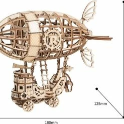 Robotime 3d-puzzel Airship 18 Cm Hout Naturel 176-delig -Exporteren puzzels winkel 550x451 34