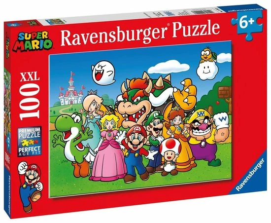 Ravensburger Puzzel Super Mario - Legpuzzel - 100 Stukjes 4 Ravensburger Puzzel Super Mario - Legpuzzel - 100 Stukjes - Afbeelding 2