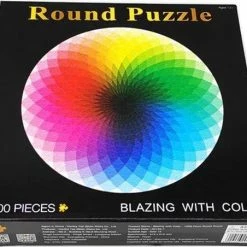 Blazing With Color Ronde Puzzel - 1000 Stukjes - Regenboog - 67.5x67.5cm - Volwassenen -Exporteren puzzels winkel 550x452 8