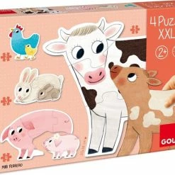 Goula 4 XXL Vormpuzzels Dieren Mama's En Baby's - 2+3+4+5 Stukjes