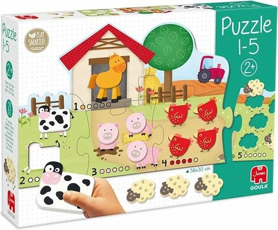 Goula Vormenpuzzel Boerderij Hout - Leren Tellen - 21 Stukjes 14 Goula Vormenpuzzel Boerderij Hout - Leren Tellen - 21 Stukjes - Afbeelding 12