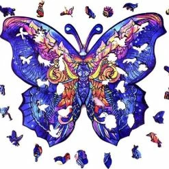 Jigsaw Legpuzzel Mystery Vlinder 036 A3 | Houten Puzzel | 200 Stukjes | Dierenpuzzel In Meer Dan 50 Verschillende Modellen