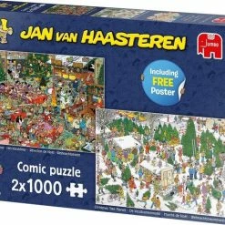 Jan Van Haasteren Christmas Gifts Puzzel - 2x1000 Stukjes -Exporteren puzzels winkel 550x458 155