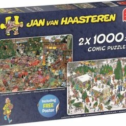 Jan Van Haasteren Christmas Gifts Puzzel - 2x1000 Stukjes -Exporteren puzzels winkel 550x458 157