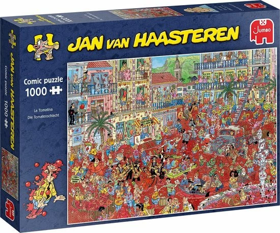 Jan Van Haasteren La Tomatina Puzzel - 1000 Stukjes 4 Jan Van Haasteren La Tomatina Puzzel - 1000 Stukjes - Afbeelding 2
