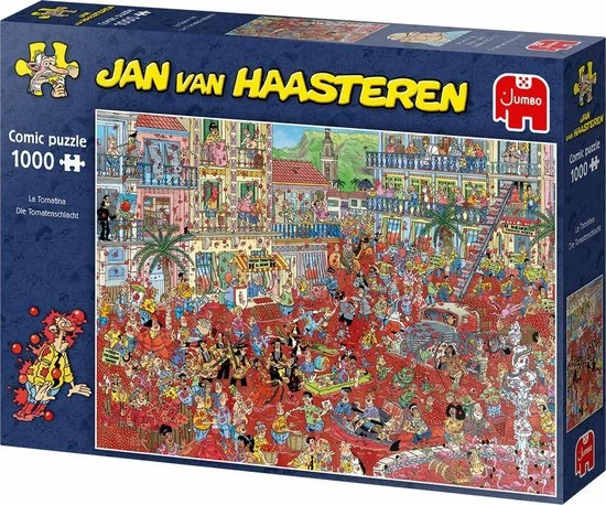 Jan Van Haasteren La Tomatina Puzzel - 1000 Stukjes 8 Jan Van Haasteren La Tomatina Puzzel - 1000 Stukjes - Afbeelding 6