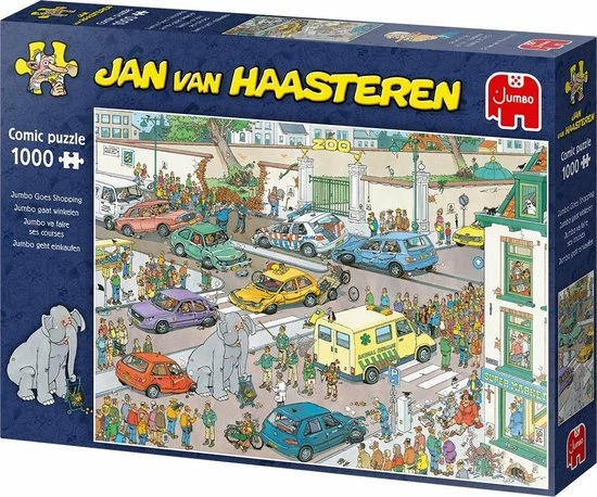 Jan Van Haasteren Jumbo Gaat Winkelen Puzzel - 1000 Stukjes 5 Jan Van Haasteren Jumbo Gaat Winkelen Puzzel - 1000 Stukjes - Afbeelding 3