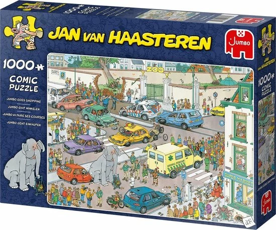 Jan Van Haasteren Jumbo Gaat Winkelen Puzzel - 1000 Stukjes 8 Jan Van Haasteren Jumbo Gaat Winkelen Puzzel - 1000 Stukjes - Afbeelding 6