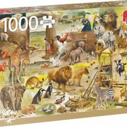 Jumbo Premium Collection Puzzel Rien Poortvliet: Building Noah's Ark - Legpuzzel - 1000 Stukjes