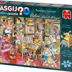 Wasgij Retro Mystery 5 Zondagse Lunch! Puzzel - 1000 Stukjes -Exporteren puzzels winkel 550x458 286