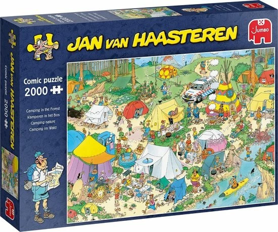 Jan Van Haasteren Kamperen In Het Bos Puzzel - 2000 Stukjes 10 Jan Van Haasteren Kamperen In Het Bos Puzzel - 2000 Stukjes - Afbeelding 8
