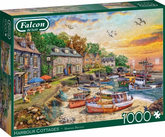 Falcon Puzzel Harbour Cottages - Legpuzzel - 1000 Stukjes 3 Falcon Puzzel Harbour Cottages - Legpuzzel - 1000 Stukjes