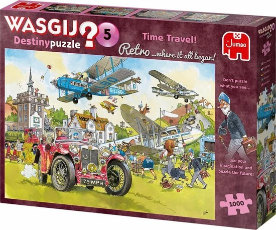 Wasgij Retro Destiny 5 Tijdreizen! Puzzel - 1000 Stukjes 5 Wasgij Retro Destiny 5 Tijdreizen! Puzzel - 1000 Stukjes - Afbeelding 3