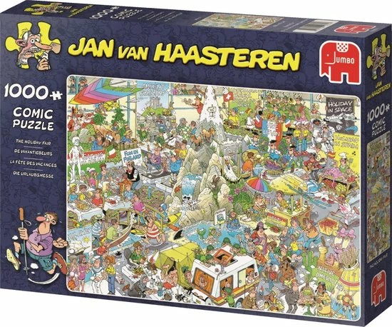 Jan Van Haasteren De Vakantiebeurs Puzzel - 1000 Stukjes 7 Jan Van Haasteren De Vakantiebeurs Puzzel - 1000 Stukjes - Afbeelding 5