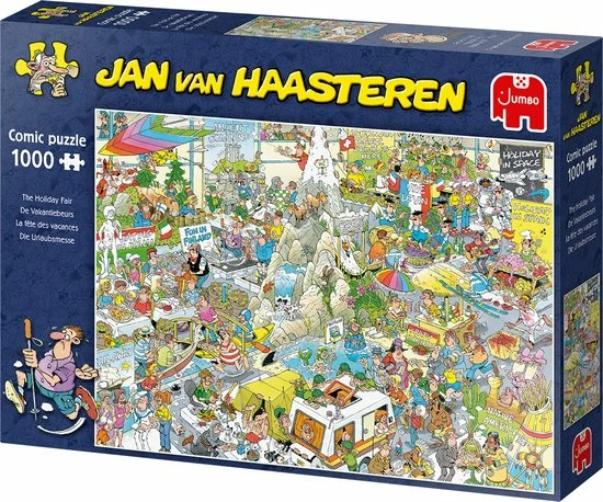 Jan Van Haasteren De Vakantiebeurs Puzzel - 1000 Stukjes 14 Jan Van Haasteren De Vakantiebeurs Puzzel - 1000 Stukjes - Afbeelding 12