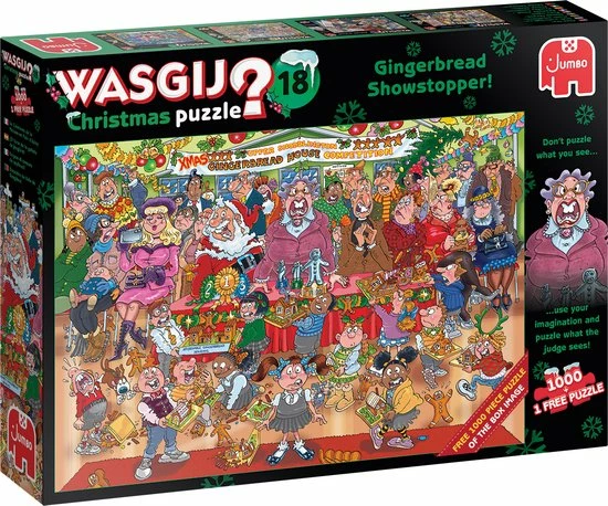 Wasgij Kerstmis Speculaas Bakwedstrijd 2x 1000 Stukjes - Legpuzzel 3 Wasgij Kerstmis Speculaas Bakwedstrijd 2x 1000 Stukjes - Legpuzzel
