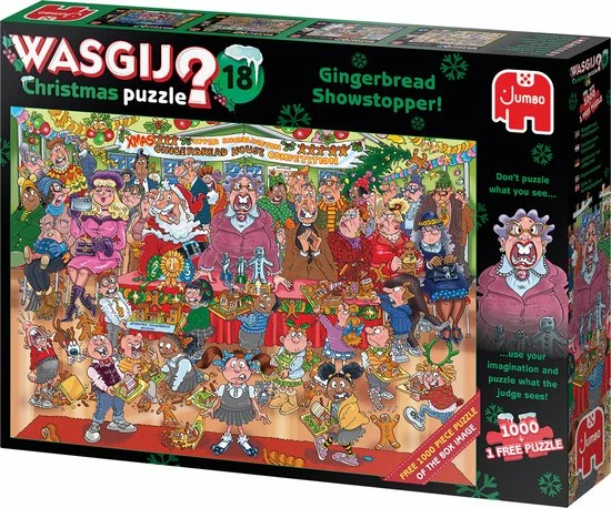 Wasgij Kerstmis Speculaas Bakwedstrijd 2x 1000 Stukjes - Legpuzzel 4 Wasgij Kerstmis Speculaas Bakwedstrijd 2x 1000 Stukjes - Legpuzzel - Afbeelding 2