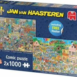 Jan Van Haasteren De Muziekwinkel & Vakantiekriebels Puzzel - 2 X 1000 Stukjes -Exporteren puzzels winkel 550x458 78