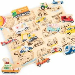 New Classic Toys Houten Legpuzzel Voertuigen - 16 Puzzelstukjes - FSC 100%-gecertificeerd Hout -Exporteren puzzels winkel 550x467