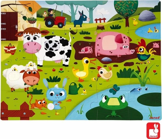 Janod Voelpuzzel - Boerderijdieren 17 Janod Voelpuzzel - Boerderijdieren - Afbeelding 15