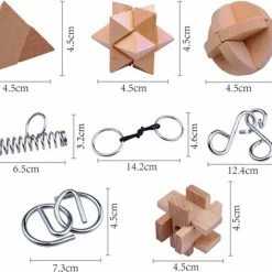 ICollection IQ Puzzel 3D - Metaal En Hout - 8 Verschillende Breinbrekers -Exporteren puzzels winkel 550x472 6