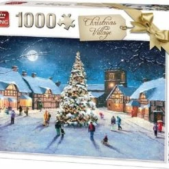 F2Winter Kerstpuzzel 1000 Stukjes, Christmas Village, Legpuzzel Kerst, Kerstmis, Winter, Puzzel